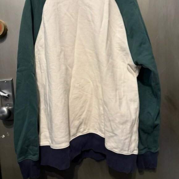 J Crew Retro Colorblock Raglan terry crewneck Pullover Sweatshirt - Picture 7 of 15